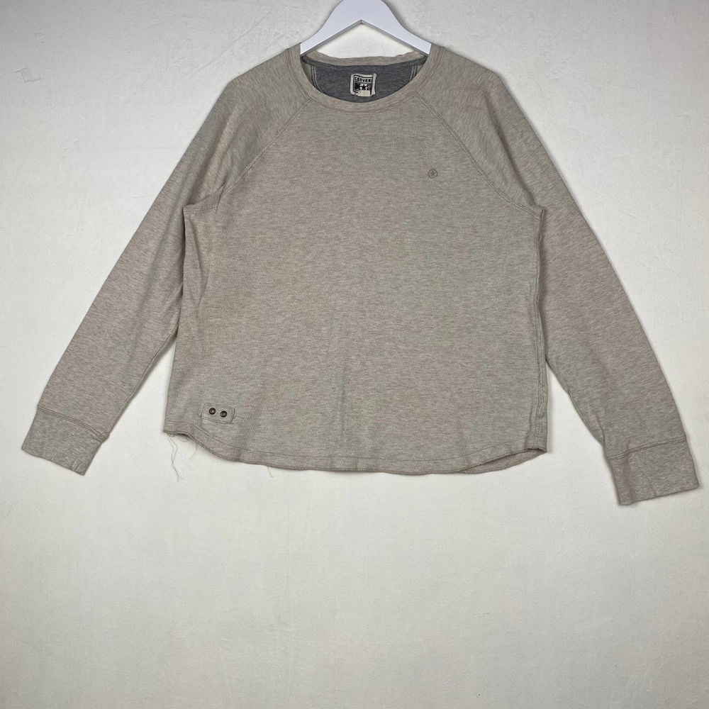 Converse One Star Men's Size L Beige Long‎ Sleeve Crewneck Pullover Sweater